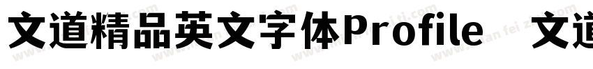 文道精品英文字体Profile   文道字库字体转换